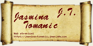 Jasmina Tomanić vizit kartica